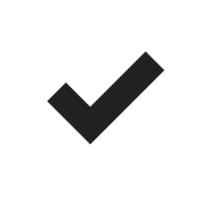 A sleek and elegant black checkmark , representing approval, completion, or verification, making it an excellent choice for various digital and print design applications, ideal for branding vector