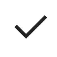 This design features a sleek black checkmark icon that signifies approval and completion, making it perfect for various digital and print applications, establishing it as a crucial graphic element vector