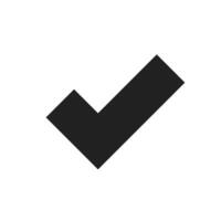 This modern black checkmark icon symbolizes approval, suitable for diverse design projects and presentations, enhancing clarity and ensuring effective communication in todays fastpaced world vector