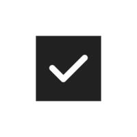 A sleek and modern checkmark icon serves as a strong representation of approval and success, making it an ideal choice for numerous design applications such as branding and marketing efforts vector