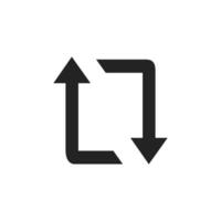 This circular arrow icon effectively symbolizes the essential refresh and reload functionalities, which are commonly utilized in various applications and websites designed for user interface purposes vector