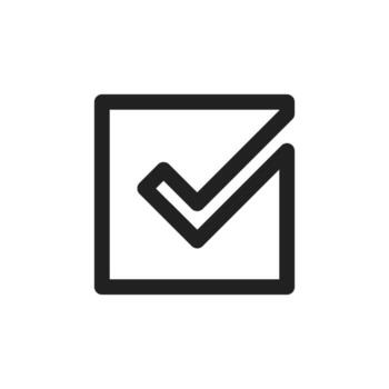 This sleek and modern checkmark icon effectively symbolizes approval and signifies task completion, making it particularly ideal for a variety of design projects, applications, and branding purposes vector