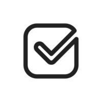 A widely recognized checkmark icon symbolizes approval and confirmation, ideal for design projects, presentations, and digital applications, ensuring a clear message of success and trust vector