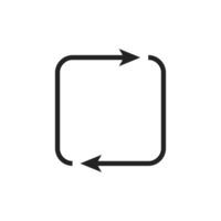 This circular arrow icon effectively represents refresh and reload actions, making it ideal for web design, mobile apps, and user interfaces to indicate updates or process restarts vector