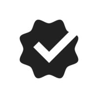 A striking silhouette checkmark icon that powerfully symbolizes approval and verification, making it ideal for various projects that require a clear and meaningful symbol of success and quality vector