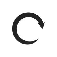This circular arrow icon effectively represents refresh actions. It is ideal for use in web and mobile applications where it symbolizes data updates or the restart of tasks, making it quite useful vector