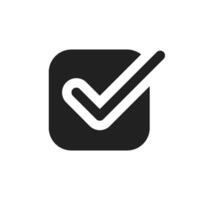 A modern checkmark icon symbolizes approval, verification, and task completion, effectively conveying success and affirmation in various creative designs and projects across multiple mediums vector