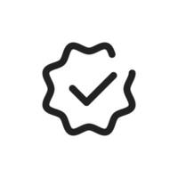 A contemporary checkmark icon representing a sense of approval and verification, ideally suited for numerous design projects and applications across various industries and creative contexts vector