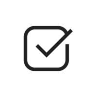 This sleek and modern checkmark icon effectively represents a sense of approval and verification. It is perfect for designs that require a symbol of confirmation, success, or positivity vector
