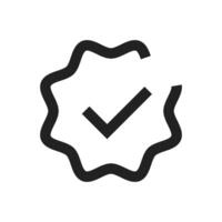 This stylish checkmark icon has a unique design, ideal for representing approval in digital applications and enhancing user experience, engagement, and interaction across the platform vector