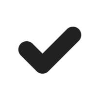 The black checkmark icon symbolizes not only completion but also affirmation, making it a highly versatile design element that proves useful in a wide range of projects and various industries vector