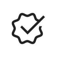 A contemporary checkmark icon that represents approval, validation, confirmation, and correctness. It is perfect for application across multiple digital platforms and various design projects vector