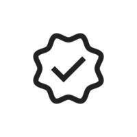 This modern checkmark icon is designed with a unique starburst shape, making it an excellent choice for conveying approval, correctness, and positivity in various graphic designs and illustrations vector