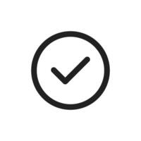 An elegantly crafted checkmark icon, a universal symbol of approval and completion, is ideal for digital designs, presentations, and applications needing validation of actions or decisions vector