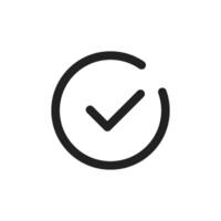 A sleek and modern checkmark icon representing concepts such as approval, confirmation, and the successful completion of tasks. Perfect for designs that require a symbol of success and validation vector