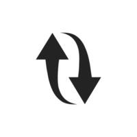 The circular arrow icon symbolizes refresh and reload actions, making it ideal for user interfaces and applications needing synchronization or regular updates to function smoothly vector