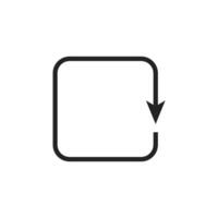 A simplistic and minimalistic circular arrow icon that effectively symbolizes refresh and reload functions, which are frequently utilized in various digital interfaces and applications vector