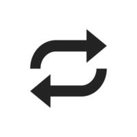 A circular arrow icon that symbolizes refresh or reload actions. This icon is ideal for user interfaces, design applications, and websites that require intuitive navigation for better user experience vector