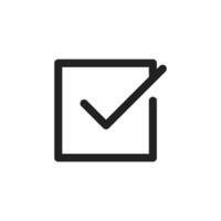 This is a simple and modern checkmark icon that beautifully symbolizes approval, completed tasks, or validated choices, which makes it ideal for use in a variety of digital applications vector
