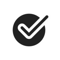 A sleek checkmark icon symbolizing approval, verification, or completion in various applications. It is perfect for designs that require a bold but simplistic approval symbol or graphic for clarity vector