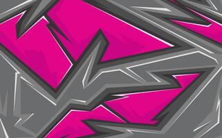 Abstract Graffiti Style Design with Bold Pink and Gray Angular Shapes vector