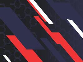 Abstract Geometric Design with Red, Blue, and White Overlapping Shapes vector