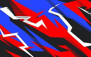 Dynamic Abstract Design Featuring Bold Red, Blue, And Black Sharp Shapes vector