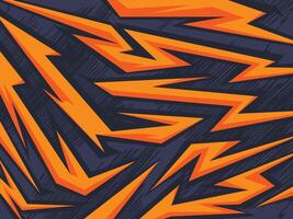 Dynamic Abstract Orange Zigzag Pattern on a Dark Background vector