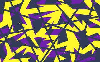 Abstract Geometric Design with Vibrant Yellow and Purple Triangular Patterns vector