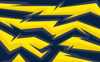 Dynamic Abstract Yellow Lightning Bolt Pattern on Dark Background vector