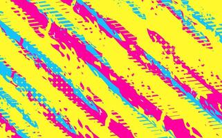 Vibrant Abstract Design With Pink, Blue, and Yellow Colors in Dynamic Patterns vector