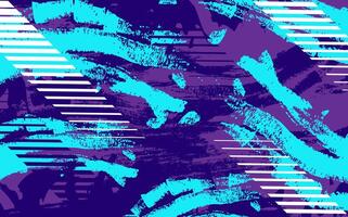 Abstract Artistic Pattern Featuring Vibrant Blue and Purple Strokes with Dynamic Stripes vector