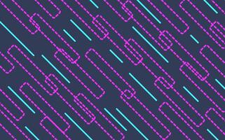 Abstract Pattern With Vibrant Neon Lines on Dark Background vector