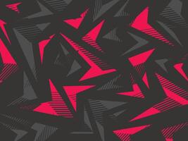 Abstract Dark and Red Geometric Pattern with Triangles and Striped Details vector