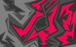 Abstract Geometric Design Featuring Red and Gray Angular Shapes vector