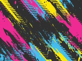 Vibrant Abstract Graphic Design Background with Energetic Colored Streaks vector