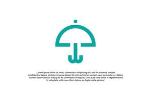 umbrella and letter w creative logo design vector