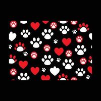 Paw Print Heart vector