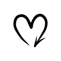 A heart-shaped arrow. a simple doodle element vector