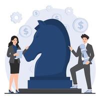 Business Strategy concept creating, analyzing, and optimizing effective business strategies vector