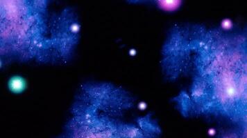 Abstract Space background. with colorful shining stars against backdrop on monitor. Digital Abstract universe starry night sky deep cosmos. Black outer cosmic space fantasy milky way galaxy background video