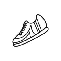 Hand-Drawn Outline of Running Shoe vector