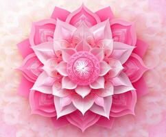 Beautiful pink lotus flower design symbolizing tranquility and harmony in an artistic background photo