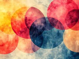 Overlapping circles creating background design photo