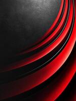 Red stripes creating dynamic visual on black background photo