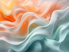 Abstract flowing fabric creating smooth waves photo