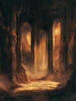 Exploring ancient ruins, a mystical journey into the past photo
