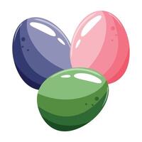 simple icon of multicolored bright Easter eggs, for various Easter designs vector