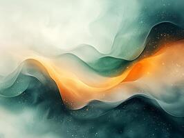 Smooth elegant colorful wave flowing background texture photo