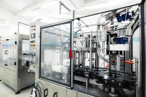Advanced manufacturing equipment operates in a clean room environment for efficient production processes photo